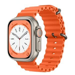 NEW[BAND] Waterproof Sport Silicone Ocean Strap for Apple Watch - Orange
